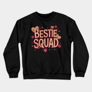 Bestie Squad Pink Leopard Friends Women Girls Toddlers Cute Crewneck Sweatshirt